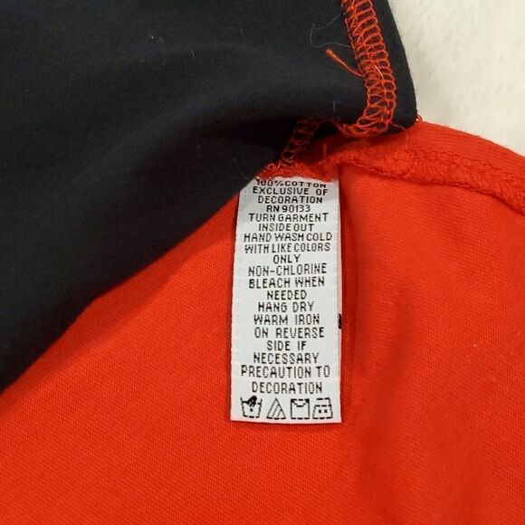 Bob Mackie Black & Red Colorblock Beaded Flower Blouse,  Sz XS - Picture 8 of 8